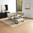 Zionna 3-Piece MDF Top Dining Table Set 47.2 in. Rectangle Table, 1-Back Corner Seat Bench and 1-Bench