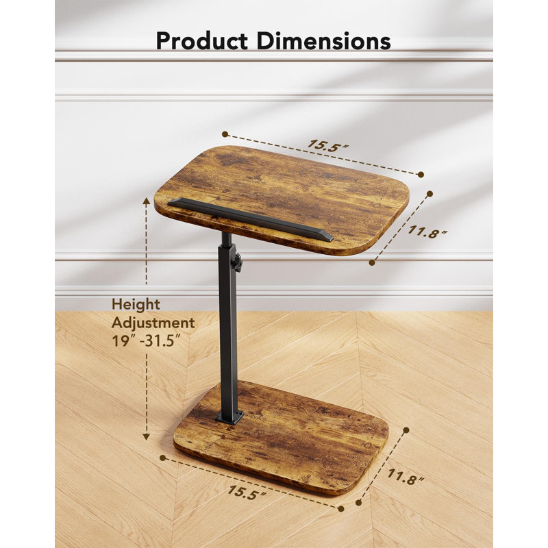 Table d'appoint réglable en C pivotante