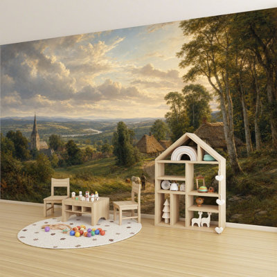 Papier peint adhésif auto-adhésif moderne pour la chambre à coucher Peel and Stick L 69 po x l 96 po Rolling Hills