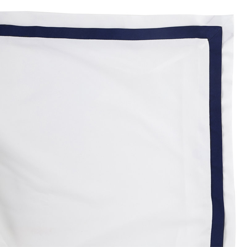 Martex 2000 Series UltraSoft Microbrushed Reversible Duvet Cover Set, White/Navy, Full/Queen Duvet Cover + 2 Shams