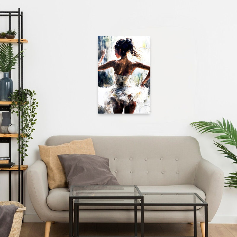 «Elegant Water Dancer», art mural contemporain abstrait élégant, H 24 po x l 16 po
