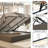 Modern Upholstered Platform Bed with Grid Tufted Headboard-470305085-470305026