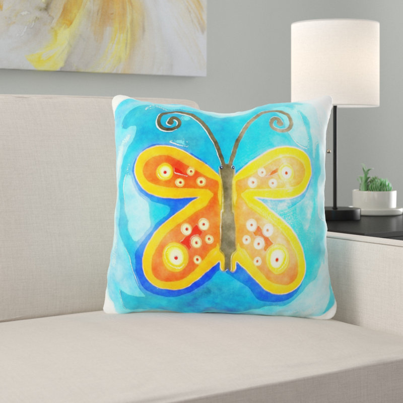 Coussin watercolour Muskego, Microsuède, Intérieur