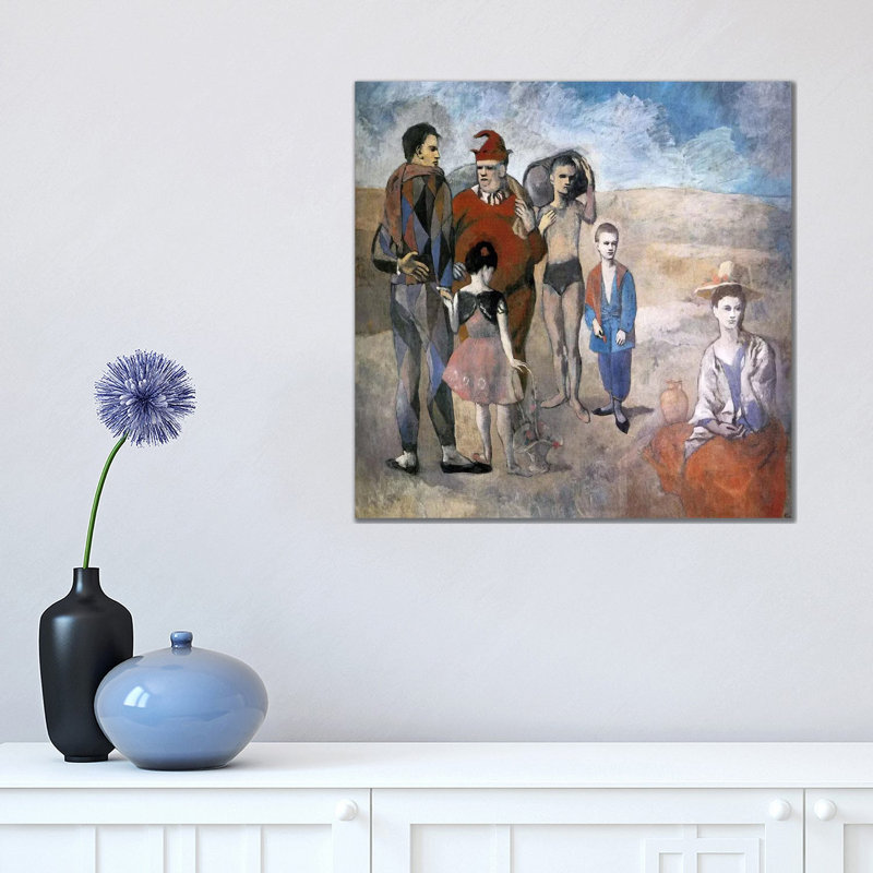 Family Of Saltimbanques by Pablo Picasso - Painting on Canvas, Wrapped Canvas, 45.72 cm H x 45.72 cm W x 1.91 cm D