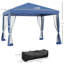 Tente escamotable 10 'X avec filet. Pavillon de jardin instantané pour regarder les nuages à l'extérieur. Bleu, hauteur réglable, salle 10 détente.