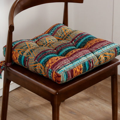 Quilted Reversible Indoor Chair Pad Cushion by Barefoot Bungalow