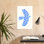 «Riso Bird», art mural contemporain abstrait 30 x 40