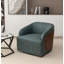 Fauteuil demi-tonneau rotatif en simili cuir Andretta-1428319687