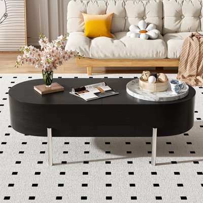 Table basse à plateau relevable avec rangement