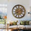 Wall Clock 36" Round Oversized for Living Room decor with Real Moving Gears America Collection-87147387