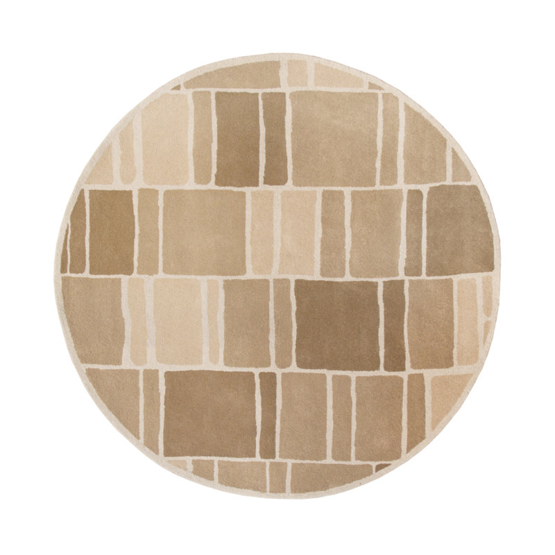 Martha Stewart Hand Tufted Wool Geometric Rug, Round 8'