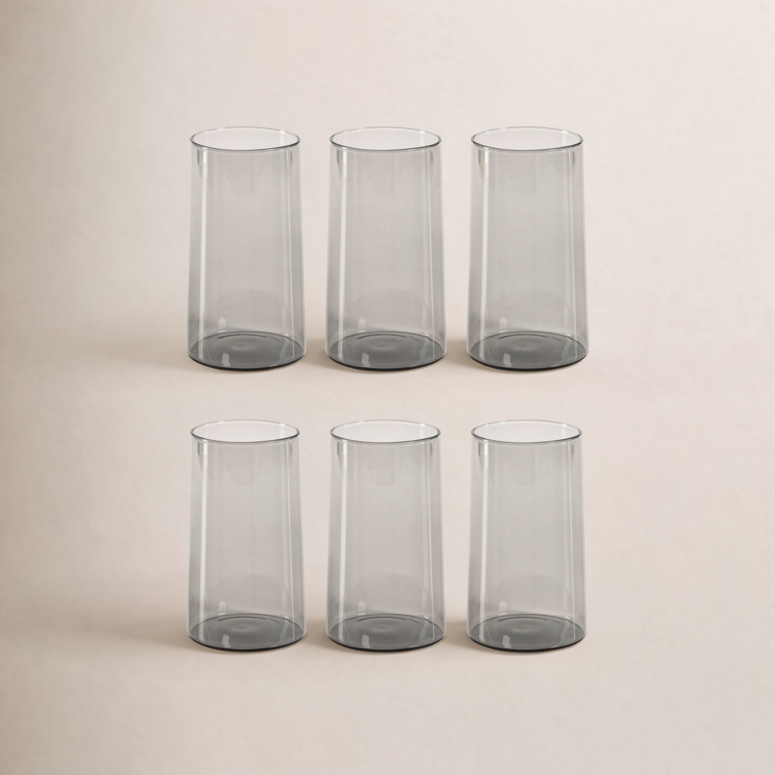 Bruce Highball Glass, Smoke