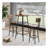 Bar table, equipped with 2 bar stools , with backrest and partition