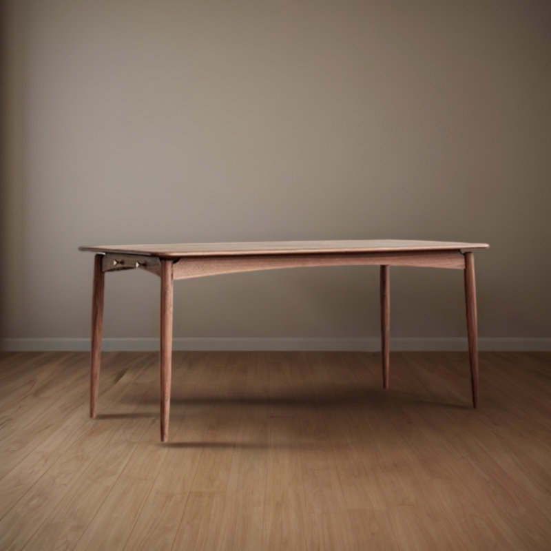 Alvida Walnut Solid Wood Dining Table, 31.49" W x 55.11" L