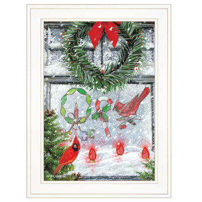 Christmas Peace Framed Wall Art for Living Room, Home Wall Decor by Ed Wargo