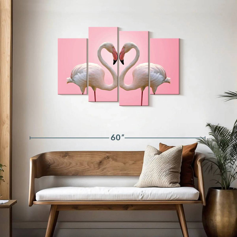 Brampt Flamingo Affection, H 27 po x l 43 po