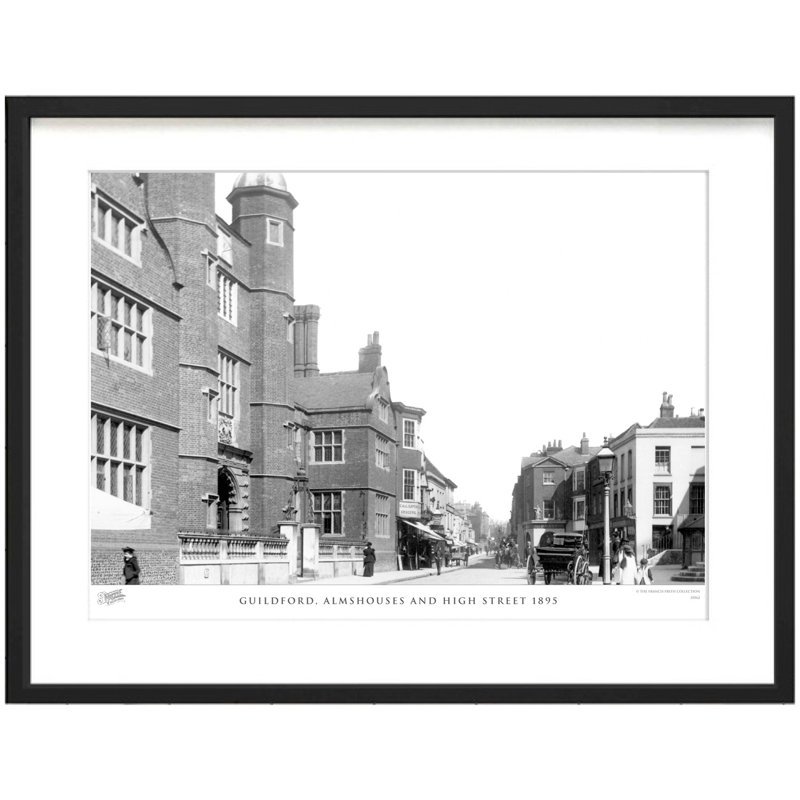 Guildford, Almshouses And High Street 1895 by Francis Frith - Single Picture Frame Print, 28cm H x 36cm W x 2.3cm D
