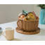 Soucoupe, tasse à café, panier en osier