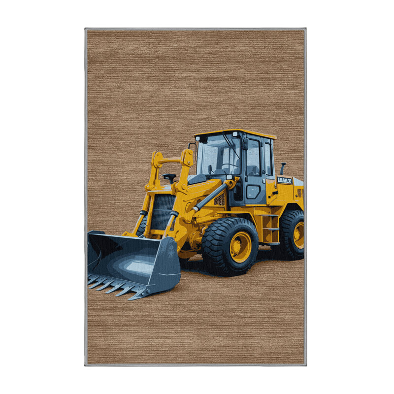 Machine Washable Transportation Gray Area Rug, Rectangle 2' x 3'
