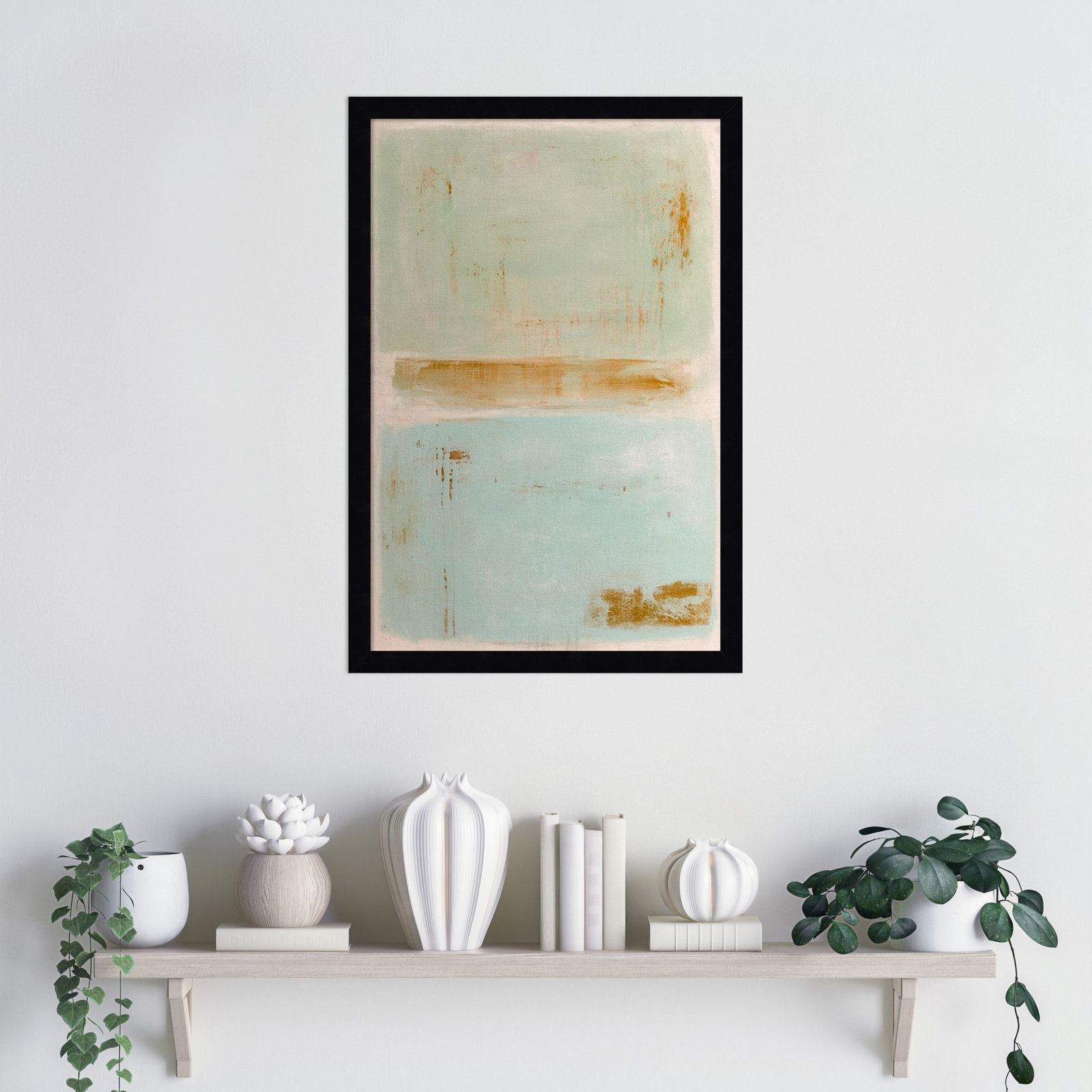 Soft Sided by Mauro Wood Framed Wall Art Print, 21" H x 15" W, Black
