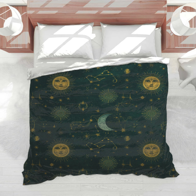 Édredon Celestial Sun Moon Stars, Simple extra long