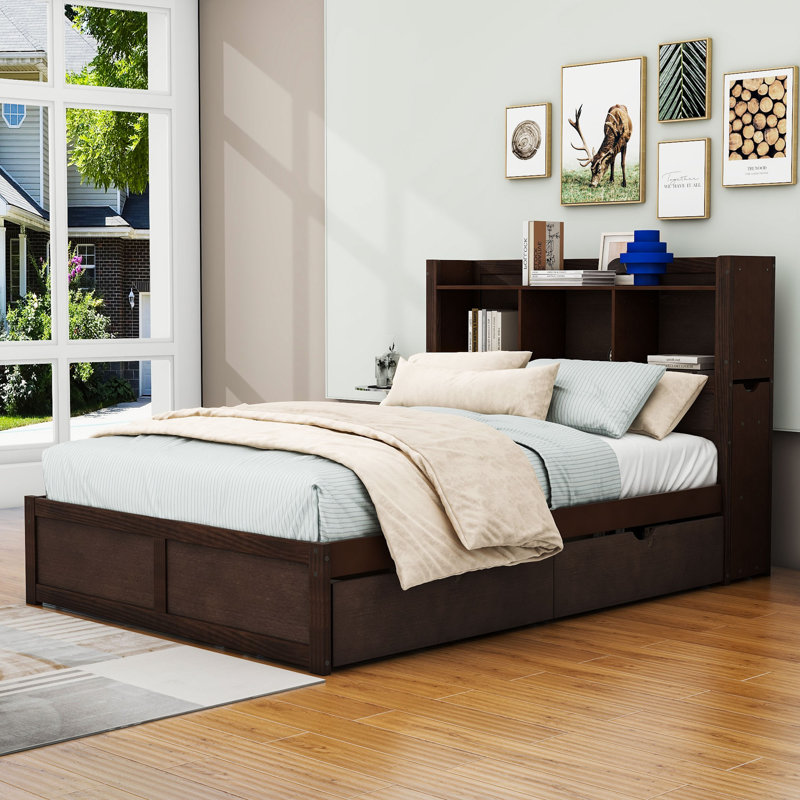 Dyonne Platform Storage Bed, Espresso