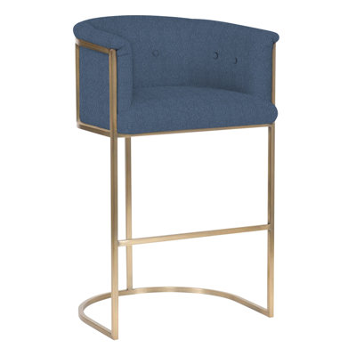Skye Upholstered Stool with Metal Frame