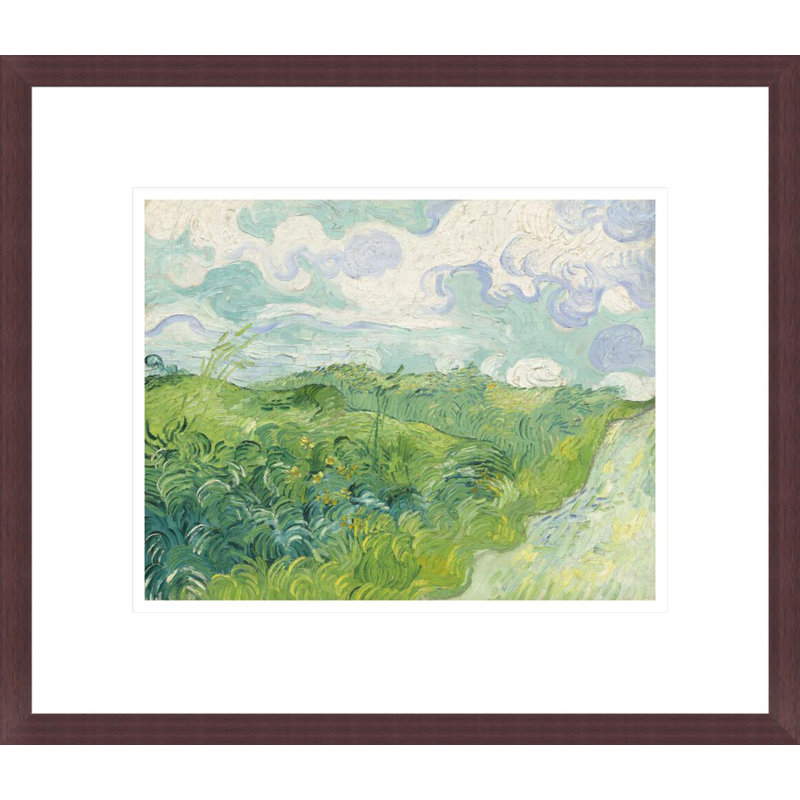 «Green Wheat Fields Auvers» par Vincent van Gogh, impression giclée sur cadre, H 13,75 po x l 15,95 po