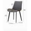 Chaise rembourrée en cuir de 20 po de largeur avec cadre en métal-114194482-114194483
