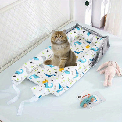 Lit pour chien 33 po x 17,71 po pour petits animaux facile à entretenir, lavable à la machine, chenil, chenil, fournitures pour chats, fournitures pour chiens, modèle D
