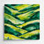 Aquarelle, paysage, 88, art mural en métal vert-134103315