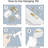 Heron Crane Bird Animals Nautical Decor - Large Framed Canvas Living Room Wall Art Work Set 3 Print-99077876-99077877