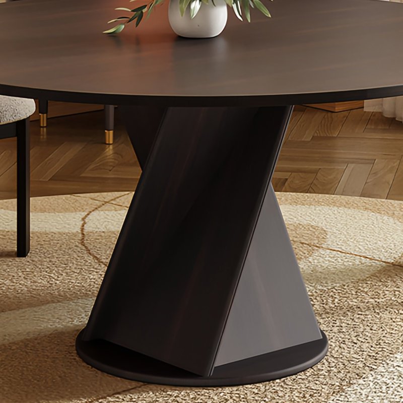 Simple and light luxury dining table, 29.53"H x 59.06"L x 59.06"W