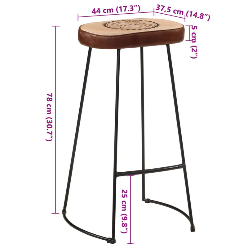 Amylyn Upholstered Counter Stool with Metal Frame