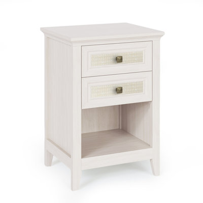 Azarius 27'' Rattan Nightstand With 2 Drawers