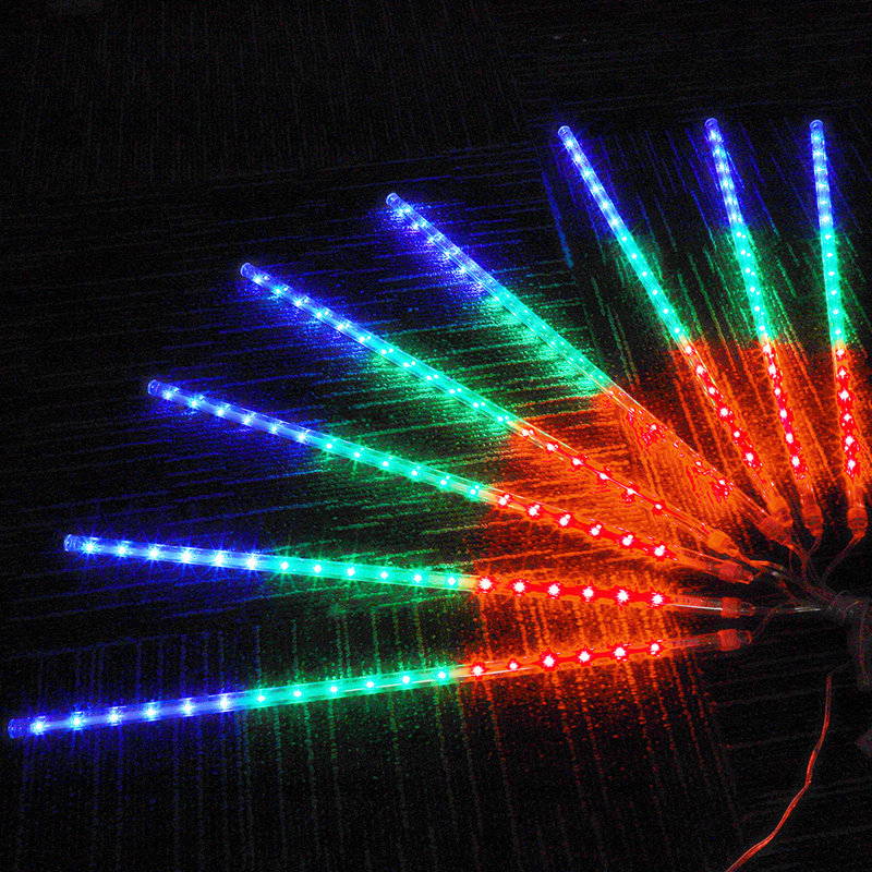 Guirlande de Noël à DEL Météores, 157.48", Bleu/rouge/vert