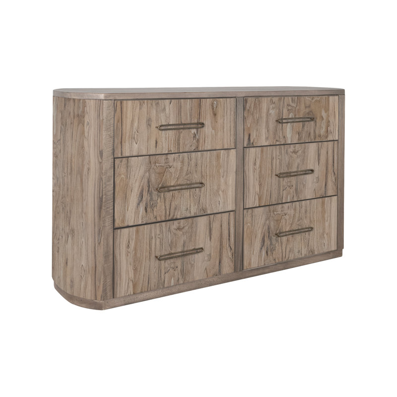 Commode 6 tiroirs, Beige