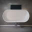 Baignoire de trempage autoportante en résine de 59 po x 29,5 po à surface solide en pierre avec trop-plein et bonde escamotable, blanc mat-118100968