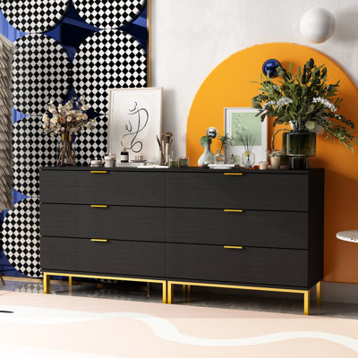 Willa Arlo Interiors Blairstown 63'' W 6 - Drawer Dresser & Reviews | Wayfair Willa Arlo Interiors Blairstown 63'' W 6 - Drawer Dresser & Reviews | Wayfair