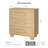 Lumo 3-Drawer Dresser with Wood Rounded Legs