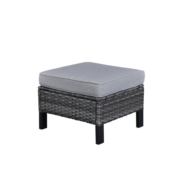 Repose-pieds d'extérieur avec coussin Naresa, Beige