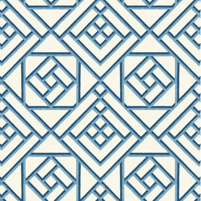 Latticework Geometric 18' L x 20.5" W Peel and Stick Wallpaper Roll