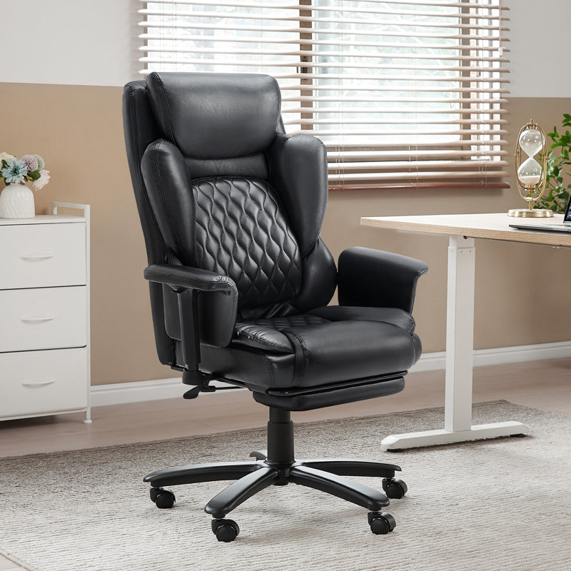 Executive Chair with Headrest, Black