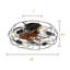 Ventilateur de plafond encastrable industriel de 20 pouces avec lumière, télécommande, moteur à courant continu réversible pour chambre à coucher