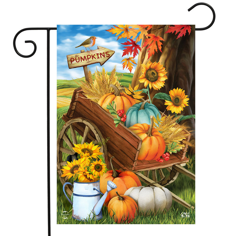 Drapeau de jardin citrouille