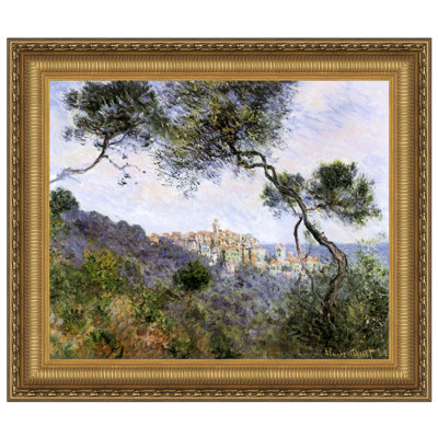 "Bordighera Italy, 1884" by Claude Monet Matted Framed Painting Print with Mounting Hardware 