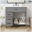 Ensemble de tiroirs de meuble-lavabo gris-121101128