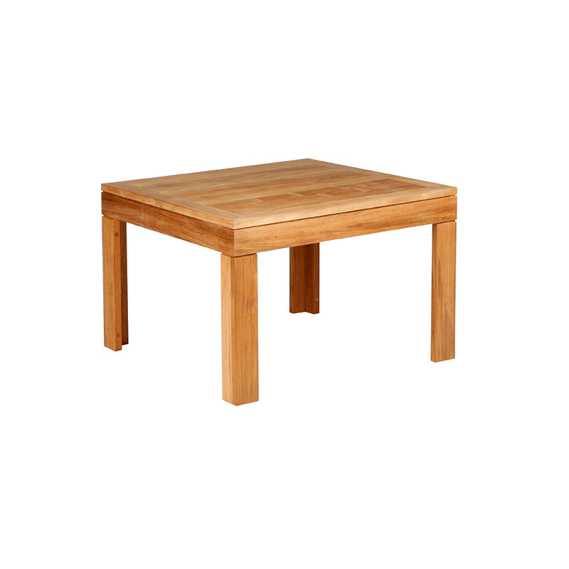 Linear Outdoor Square Teak Side Table