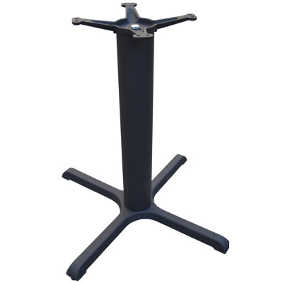 30" x 30" Cross Cast Iron Dining Height Pedestal Table Base with 4" Column