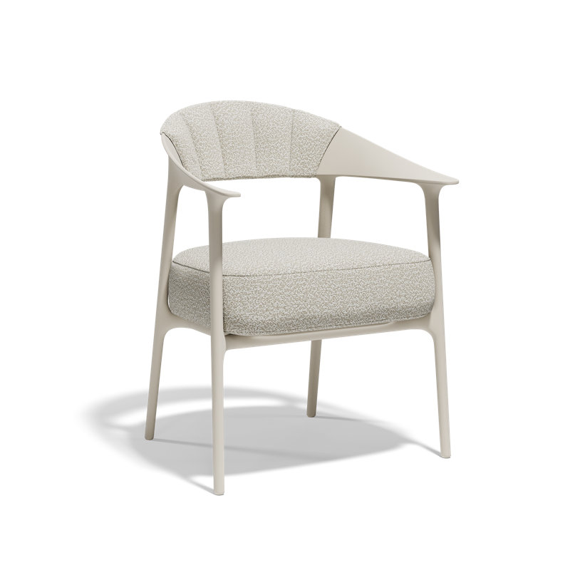 Fully Upholstered Africa Armchair, Fisterra Ecru
